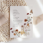 Faire-part de mariage Fleur sauvage Boho Fall<br><div class="desc">Invitations amis et famille à votre cérémonie de mariage avec cette élégante invitation,  mettant en vedette des fleurs sauvages aux couleurs chaudes de l'automne.</div>