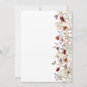 Faire-part de mariage Fleur sauvage Boho moderne (Dos)