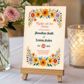 Faire-part de mariage Fleur sauvage Boho Watercolo