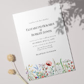 Faire-part de mariage Fleur sauvage Boho Watercolo