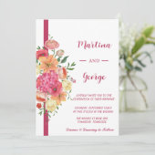 Faire-part de mariage Fleur sauvage chic (Debout devant)