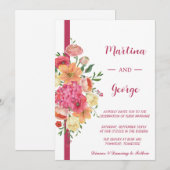 Faire-part de mariage Fleur sauvage chic (Devant / Derrière)