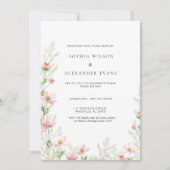 Faire-part de mariage fleur sauvage dans un romant (Devant)