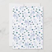 Faire-part de mariage Fleur sauvage de Boho bleu p (Dos)
