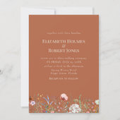 Faire-part de mariage Fleur sauvage de Terracotta  (Devant)