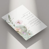 Faire-part de mariage fleur sauvage | Elégante aqu