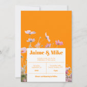 Faire-part de mariage Fleur sauvage floral brillan (Devant)