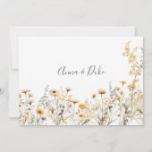 Faire-part de mariage Fleur sauvage jaune (Dos)