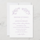 Faire-part de mariage Fleur sauvage Lilac (Devant)