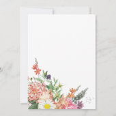 Faire-part de mariage Fleur sauvage lunatique (Dos)