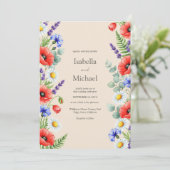 Faire-part de mariage Fleur sauvage lunatique Arri (Debout devant)