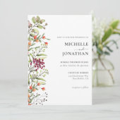 Faire-part de mariage fleur sauvage Meadow (Debout devant)