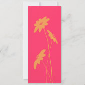 Faire-part de mariage Fleur sauvage orange et rose (Dos)