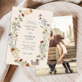 Faire-part de mariage Fleur sauvage Photo Boho