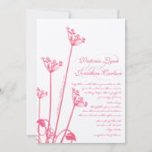 Faire-part de mariage Fleur sauvage Pink Dandelion (Devant)