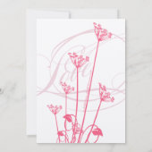 Faire-part de mariage Fleur sauvage Pink Dandelion (Dos)