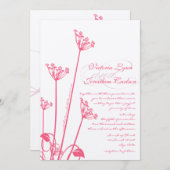 Faire-part de mariage Fleur sauvage Pink Dandelion (Devant / Derrière)