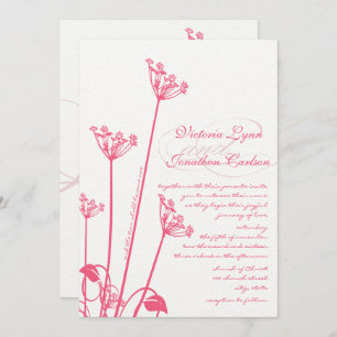 Faire-part de mariage Fleur sauvage Pink Dandelion
