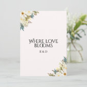 Faire-part de mariage Fleur sauvage rustique (Debout devant)