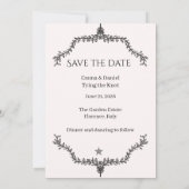 Faire-part de mariage Fleur sauvage rustique (Dos)