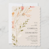 Faire-part de mariage Fleur sauvage rustique fleur (Devant)