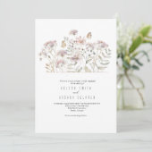 Faire-part de mariage Fleur sauvage rustique pour (Debout devant)