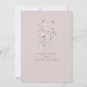 Faire-part de mariage Fleur sauvage rustique pour (Dos)