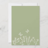 Faire-part de mariage Fleur sauvage Sage Green (Dos)
