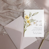 Faire-part de mariage Fleur sauvage simple