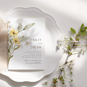 Faire-part de mariage Fleur sauvage simple
