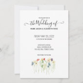 Faire-part de mariage Fleur sauvage simple (Devant)