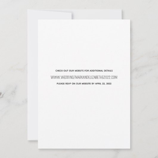 Faire-part de mariage Fleur sauvage simple (Dos)