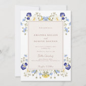 Faire-part de mariage Fleur sauvage simple et mode (Devant)