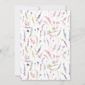 Faire-part de mariage Fleur sauvage violet officie (Dos)