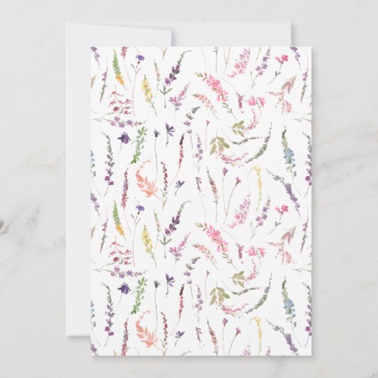 Faire-part de mariage Fleur sauvage violet officie (Dos)