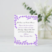 Faire-part de mariage Fleur violette (Debout devant)