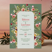 Faire-part de mariage fleuri chic
