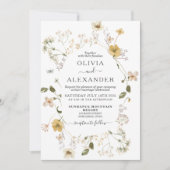 faire-part de mariage fleuri du jardin boho fleur (Devant)