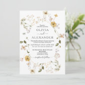 faire-part de mariage fleuri du jardin boho fleur (Debout devant)