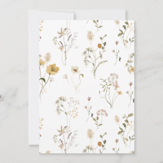 faire-part de mariage fleuri du jardin boho fleur  (Dos)