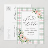Faire-Part de Mariage Fleurie Aquarelle (Devant / Derrière)