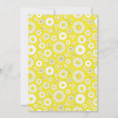 Faire-part de mariage fleurie jaune été (Dos)