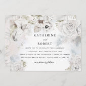 faire-part de mariage fleurie romantique (Devant / Derrière)