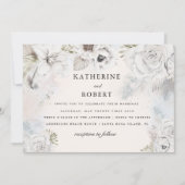 faire-part de mariage fleurie romantique (Devant)