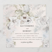 faire-part de mariage fleurie romantique (Devant / Derrière)