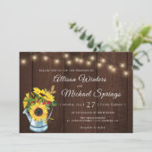 faire-part de mariage fleurie rustique (Debout devant)