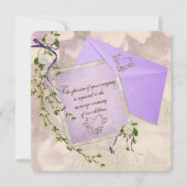 Faire-part de mariage fleurie vieillotte (Devant)