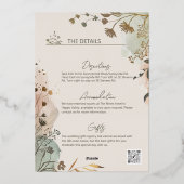 Faire-part de mariage - Fleurs agitées (Verso)