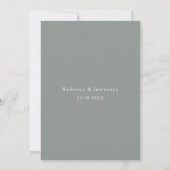 Faire-part de mariage fleurs blanches sauge modern (Dos)
