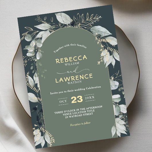 Faire-part de mariage fleurs blanches sauge modern